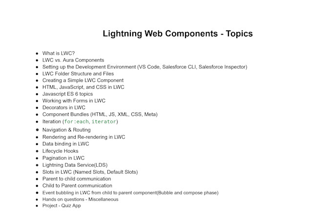help you master salesforce lwc with hands on training